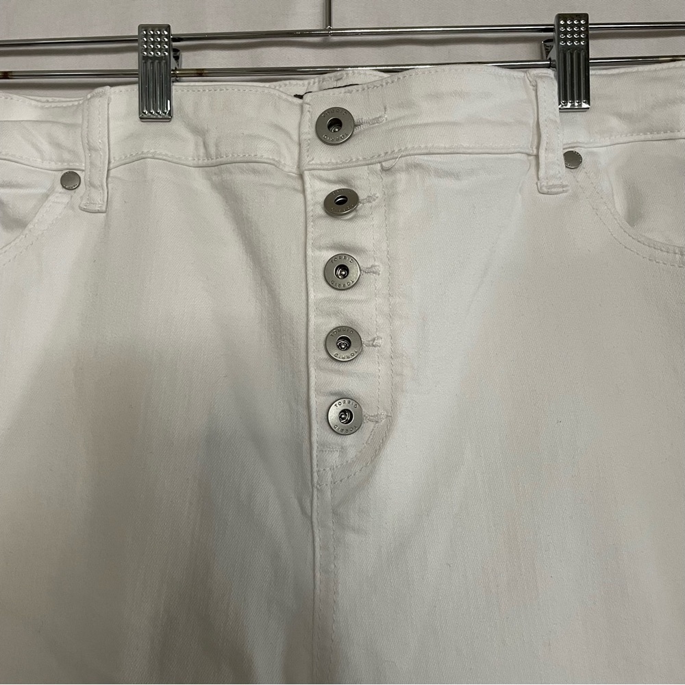 Torrid 28 Crop Wide Leg Vintage Stretch High-Rise Jean in Optic White - Picture 6 of 14
